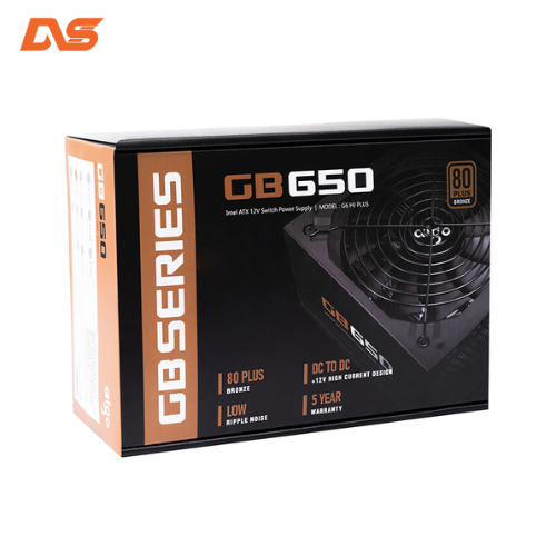 NGUỒN MÁY TÍNH AIGO GB650 (80 PLUS BRONZE/MÀU ĐEN)