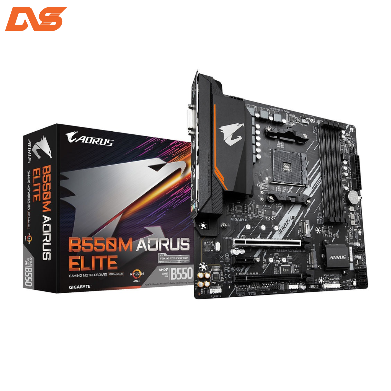 Mainboard Gigabyte B550M AORUS ELITE (AMD B550, Socket AM4, m-ATX, 4 khe RAM DDR4)