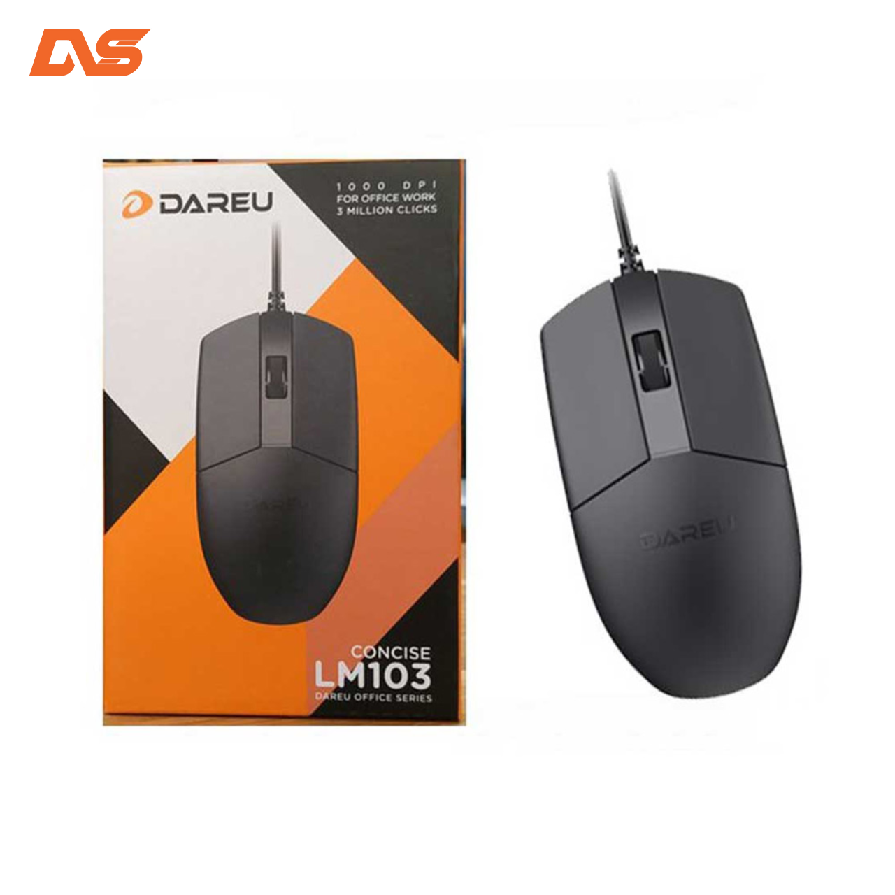 CHUỘT CHƠI GAME DAREU LM103 BLACK (USB/ĐEN)