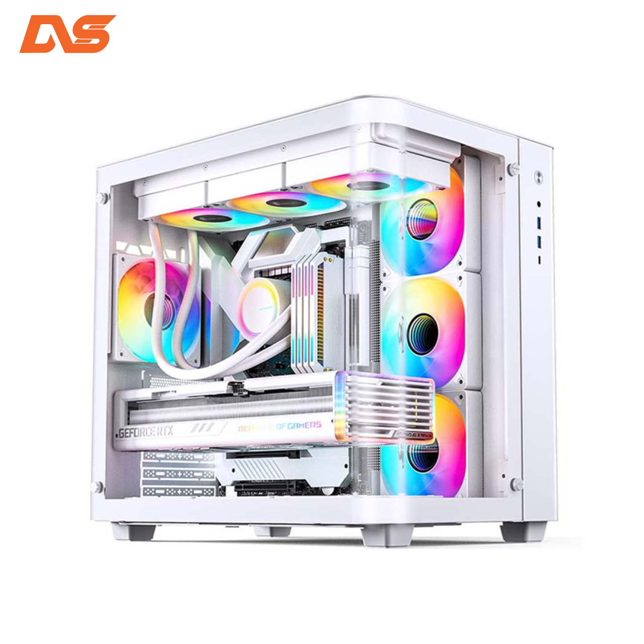 Vỏ case JONSBO TK-3 WHITE (ATX/Mid Tower/Màu Trắng/Kính Cong)