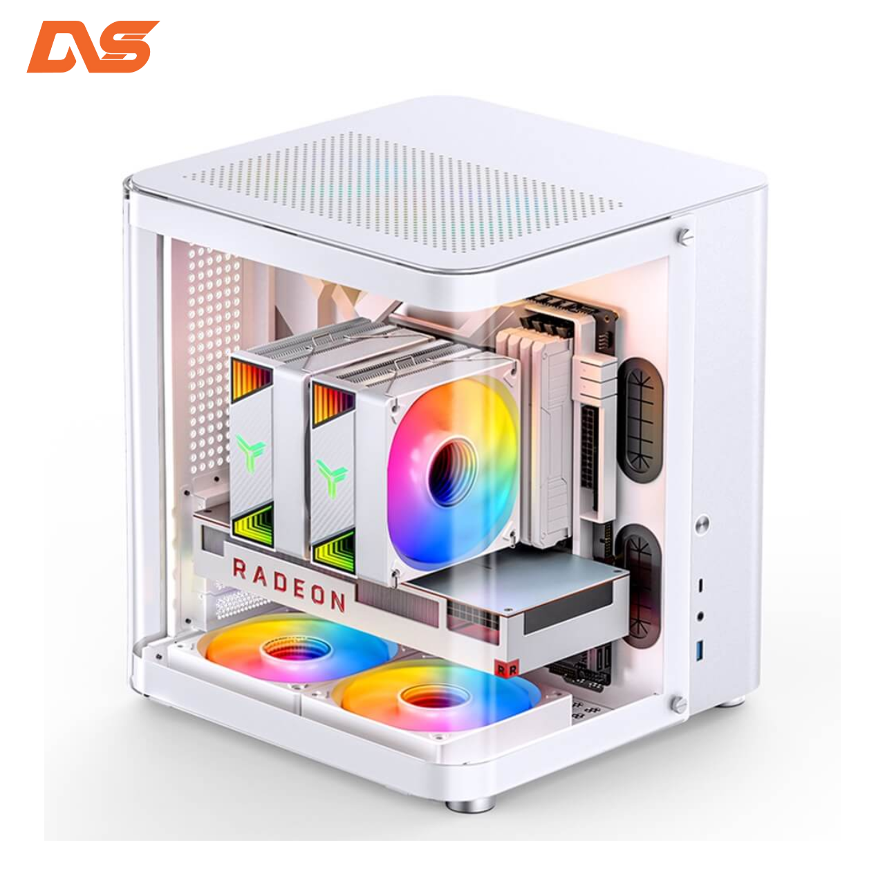 VỎ CASE JONSBO TK-1 WHITE ( MID TOWER, MÀU TRẮNG, KÍNH CONG)