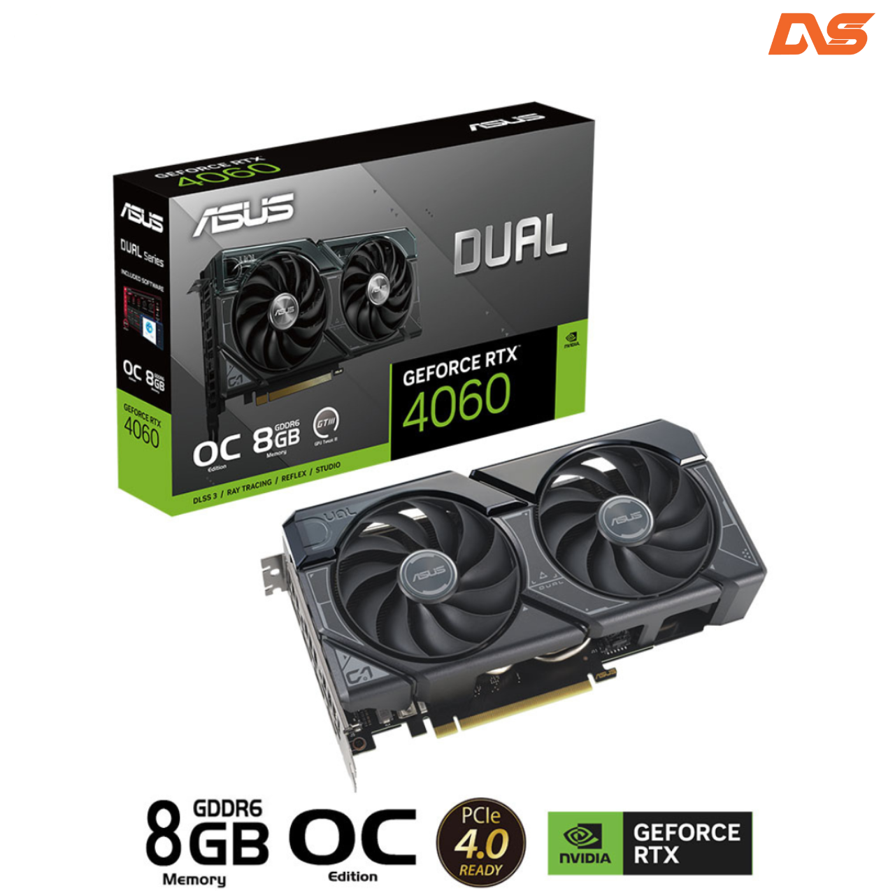 VGA ASUS DUAL GEFORCE RTX 4060 OC 8GB GDDR6